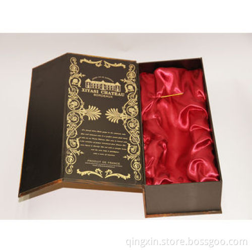 Luxury Wine Box with Hanged Lid, OEM Orders are Welcome